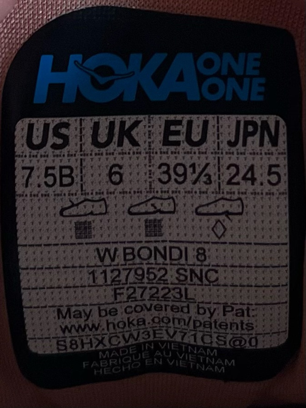 Hoka One One Bondi 8 Womens Size 7.5 Running Shoes Sneakers Sandstone Cream - Picture 11 of 12